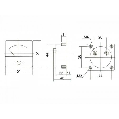 matuoklis analog.amper.kw. 8A+ šuntai-Paneliniai voltmetrai