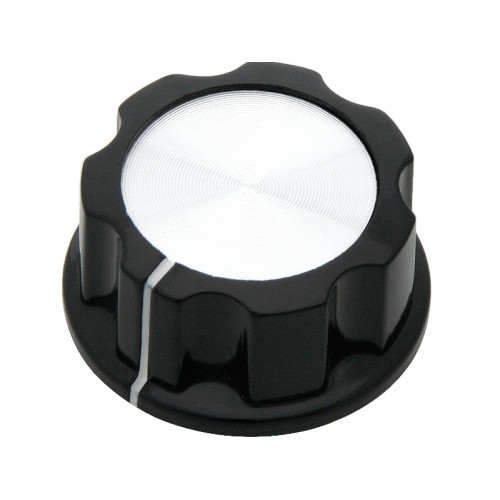 Juoda/sidabrinė bakelito rankenėlė 30 mm skersmens-PROL