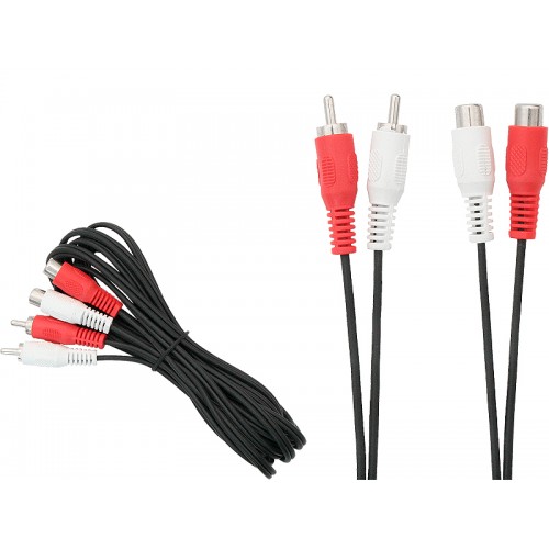 RCA prailginimo kabelis: 2xWT/2xGN 3 m-PROL
