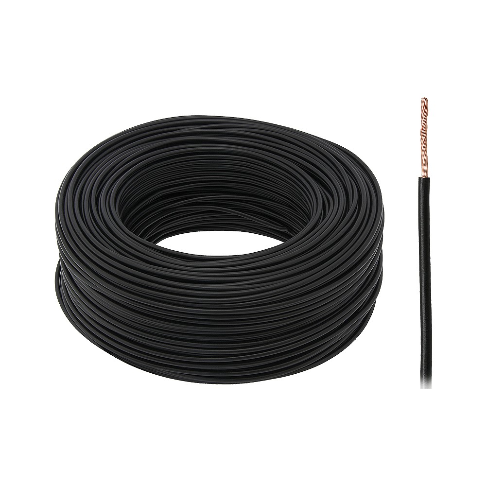 Kabelis LgY 1 x 1,5 BLACK-Viengysliai laidai Kabelis LgY 1 x 1,5 BLACK-Viengysliai laidai
