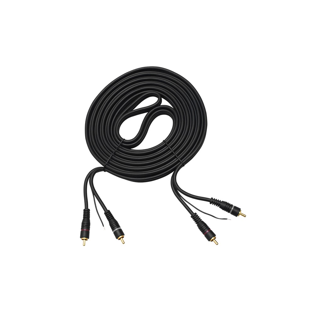 Jungtis 2xRCA 6 mm 10 m aukso spalvos +-PROL
