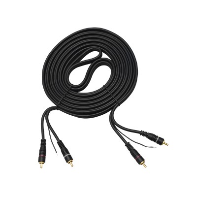 Jungtis 2xRCA 6 mm 10 m aukso spalvos +-PROL