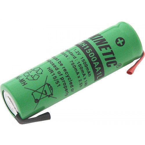 Įkraunamas R6 Ni-MH AA 1500mAh litavimas-PROL