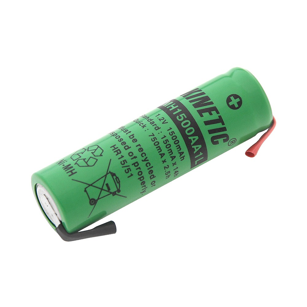 Įkraunamas R6 Ni-MH AA 1500mAh litavimas-PROL