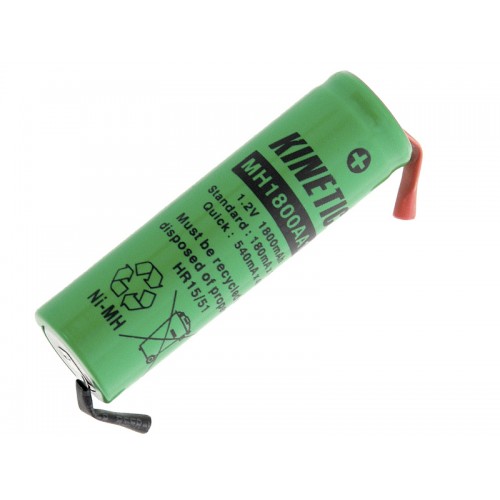 Įkraunamas R6 Ni-MH AA 1800mAh litavimas-PROL