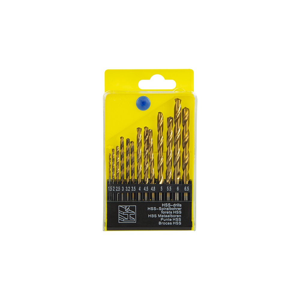 Gręžimo rinkinys metalui 1,5-6,5 mm 13 vnt-PROL Gręžimo rinkinys metalui 1,5-6,5 mm 13 vnt-PROL