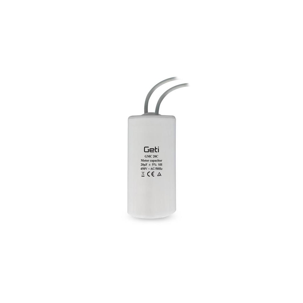 Variklio paleidimo kondensatorius-20uF 450V GETI GMC