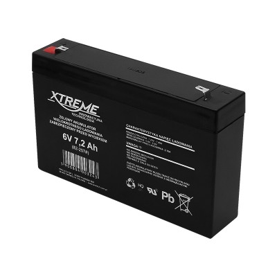 Gelinis akumuliatorius 6V 7,2Ah XTREME-Švino akumuliatoriai