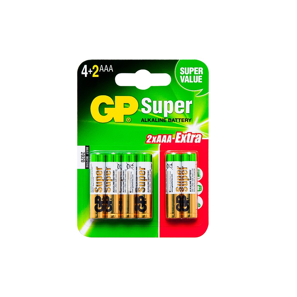 Šarminė baterija AAA 1,5 LR3 GP SUPER-Pagrindinis
