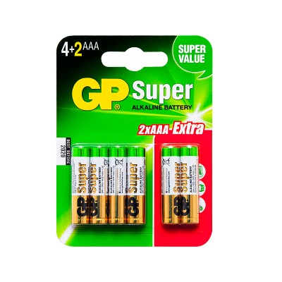 Šarminė baterija AAA 1,5 LR3 GP SUPER-Pagrindinis