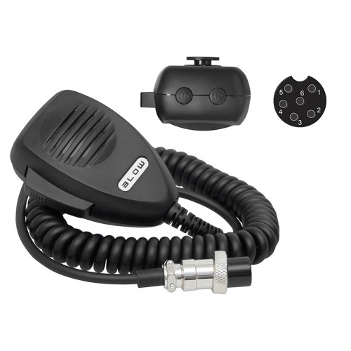 Mikrofonas CB 6PIN + jungikliai-Pagrindinis
