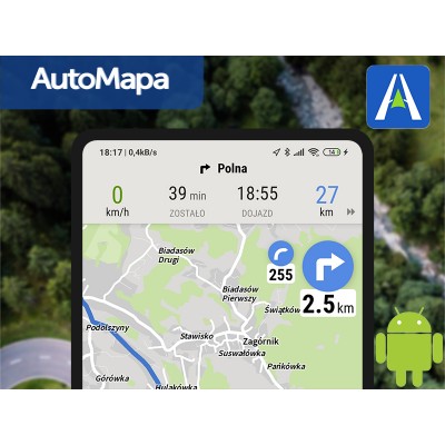 AutoMapa EUROPA + PL ANDROID-1 metai-Pagrindinis