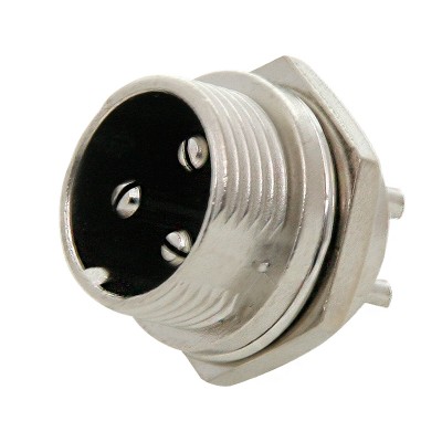 3PIN CB mikrofono lizdas korpusui-Pagrindinis