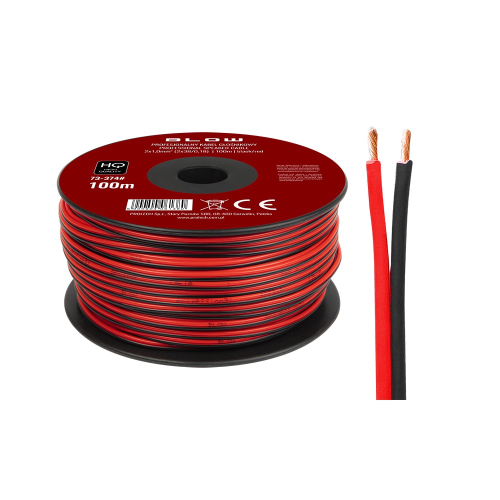 Garsiakalbio kabelis 2x1,00 mm-Garsiakalbių kabeliai ir
