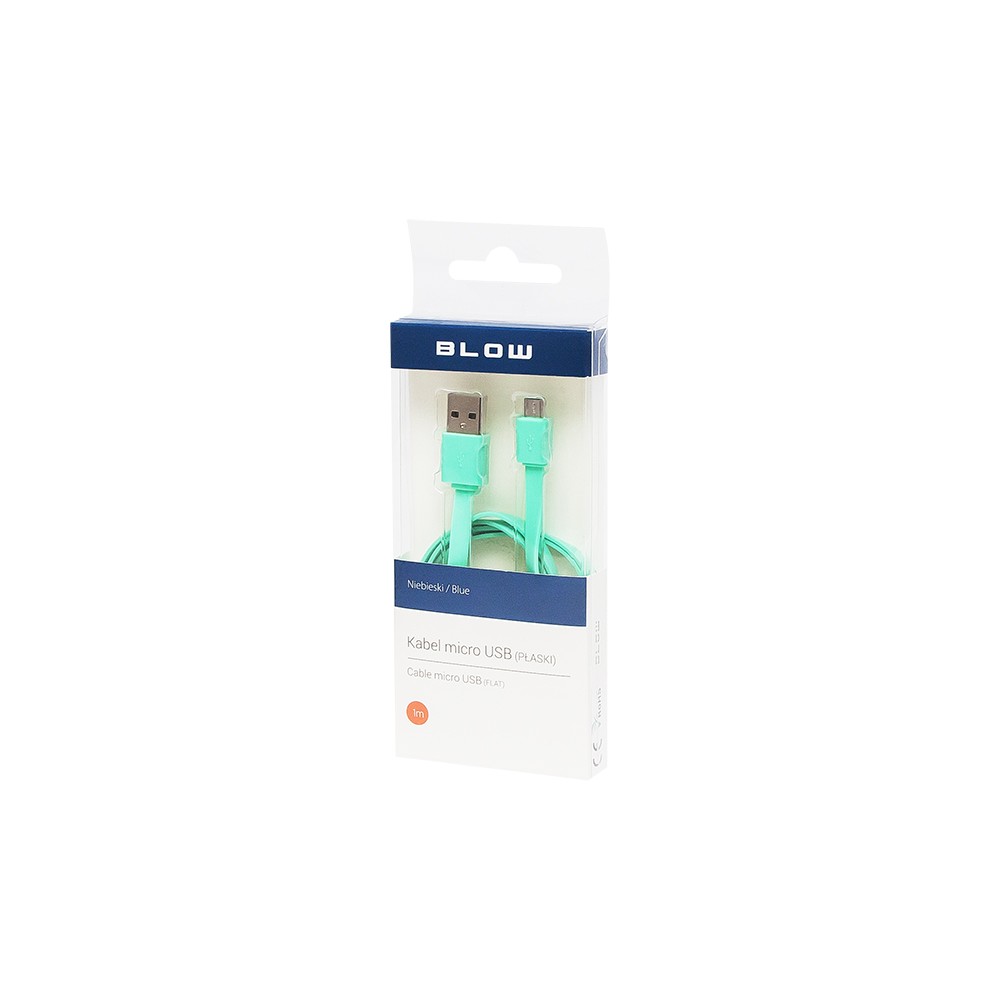 USB jungtis A - "micro B" 1,0 m mėlyna-Pagrindinis USB jungtis A - "micro B" 1,0 m mėlyna-Pagrindinis
