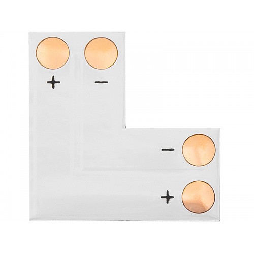 Jungtis LED juostelėms "L" tipo 8 mm 2 kontaktų-Pagrindinis