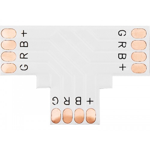 Jungtis "T" tipo 10 mm RGB LED juostelėms-Pagrindinis Jungtis "T" tipo 10 mm RGB LED juostelėms-Pagrindinis