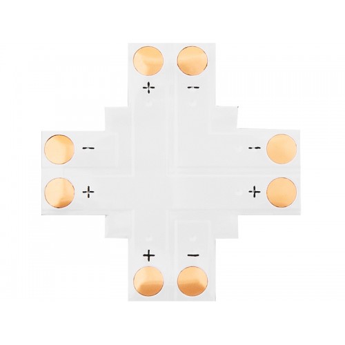 Jungtis LED juostelėms "+" tipo 8 mm 2 kontaktų-Pagrindinis