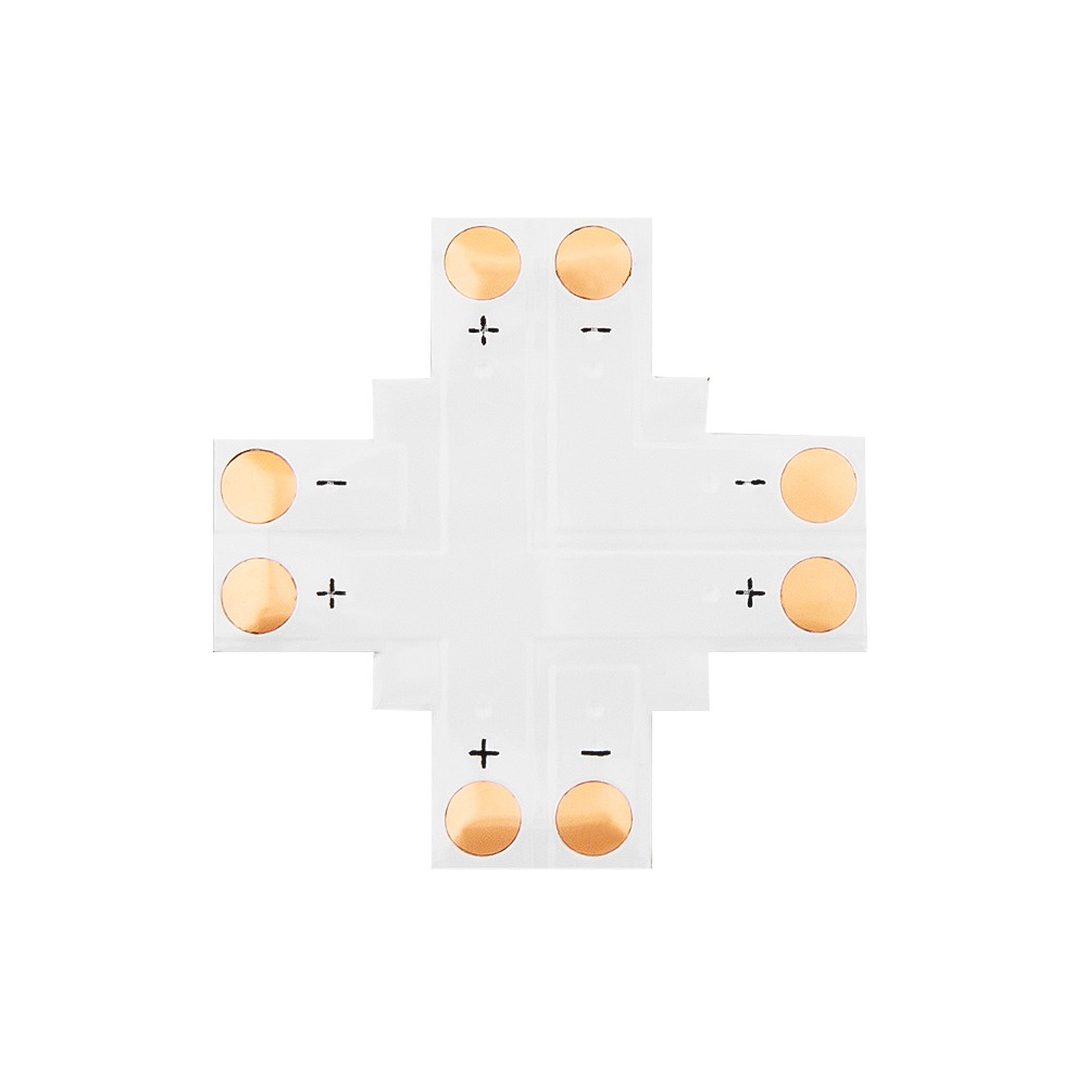 Jungtis LED juostelėms "+" tipo 8 mm 2 kontaktų-Pagrindinis