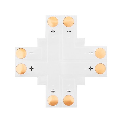 Jungtis LED juostelėms "+" tipo 8 mm 2 kontaktų-Pagrindinis