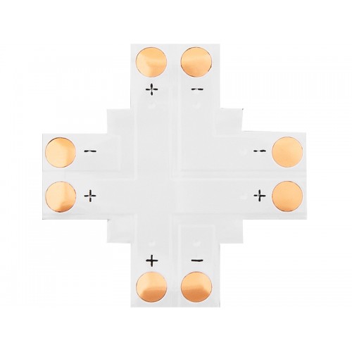 Jungtis LED juostelėms "+" tipo 10 mm 2 kontaktų-Pagrindinis
