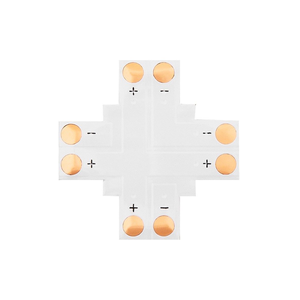 Jungtis LED juostelėms "+" tipo 10 mm 2 kontaktų-Pagrindinis