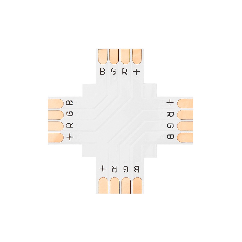 Jungtis "+" tipo 10 mm RGB LED juostelėms-Pagrindinis Jungtis "+" tipo 10 mm RGB LED juostelėms-Pagrindinis