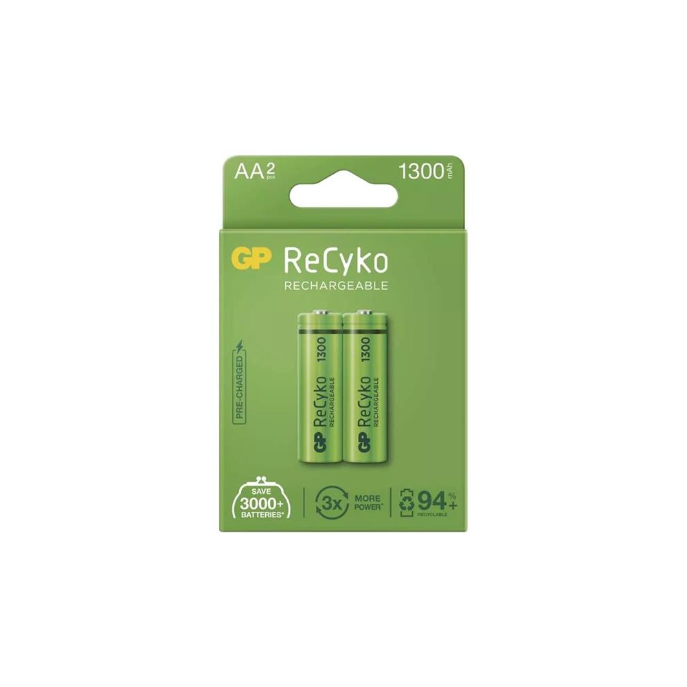 AA (R6) įkraunama 1,2 V/1300 mAh baterija GP Recyko