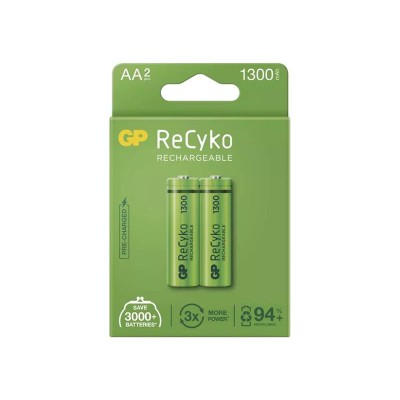 AA (R6) įkraunama 1,2 V/1300 mAh baterija GP Recyko