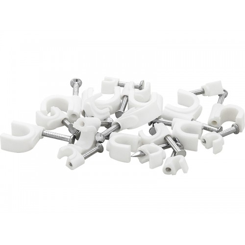 Kabelio spaustukas 10 mm baltas apvalus-Pagrindinis