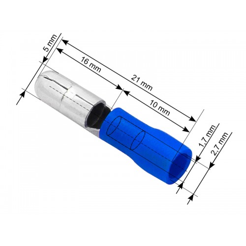 Jungtis izoliuotas kištukas 5.0/21mm-Pagrindinis