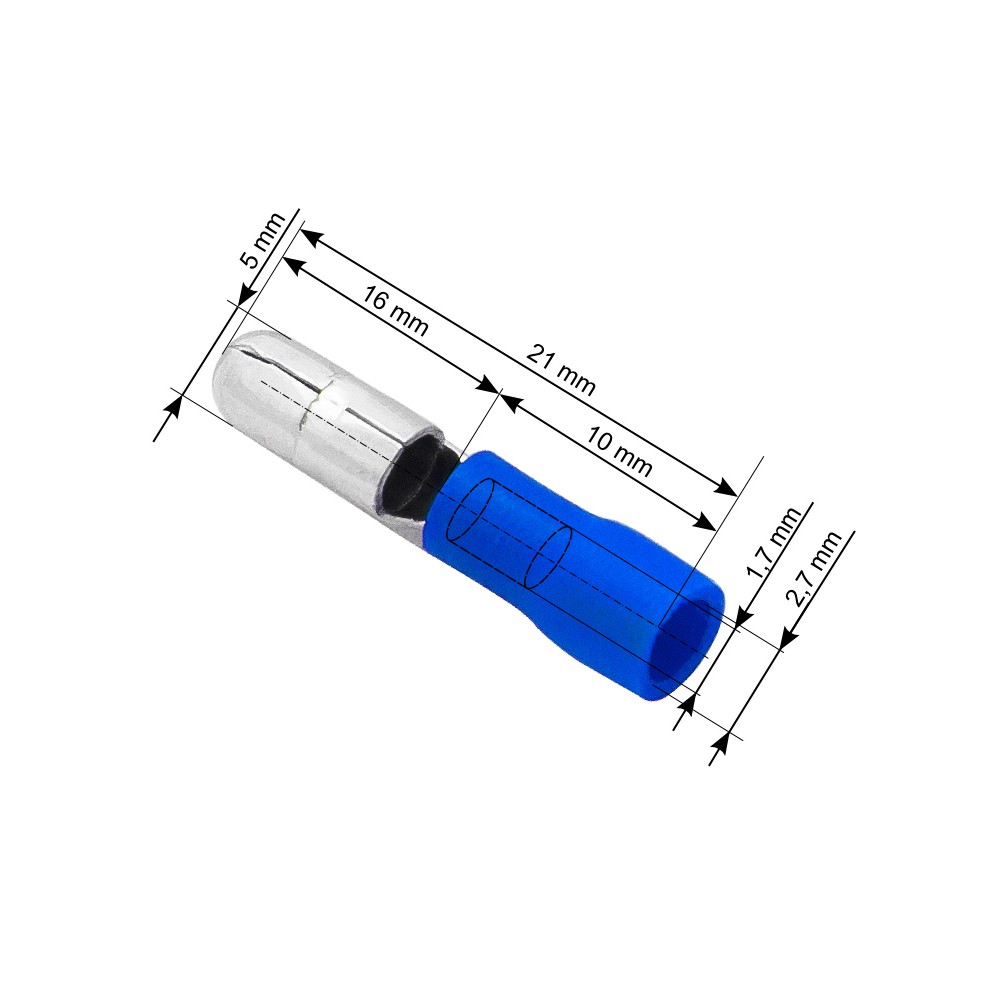Jungtis izoliuotas kištukas 5.0/21mm-Pagrindinis