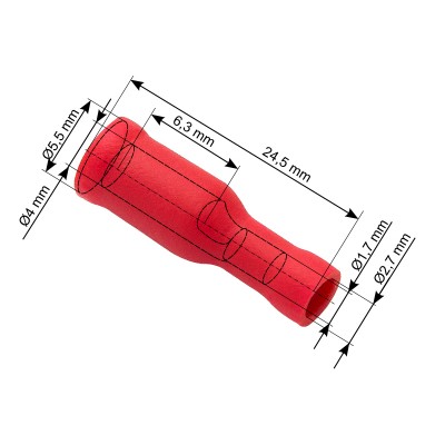 Izoliuota kištukinė jungtis 4,0/24,5 mm-Pagrindinis