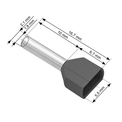 Izoliuota jungties įvorė 2x0,75/10-Pagrindinis
