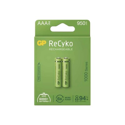 AAA (R03) įkraunama 1,2 V/950 mAh baterija GP Recyko 2