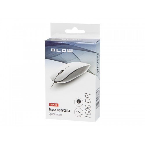 Optinė pelė BLOW MP-30 USB baltos spalvos-Pagrindinis