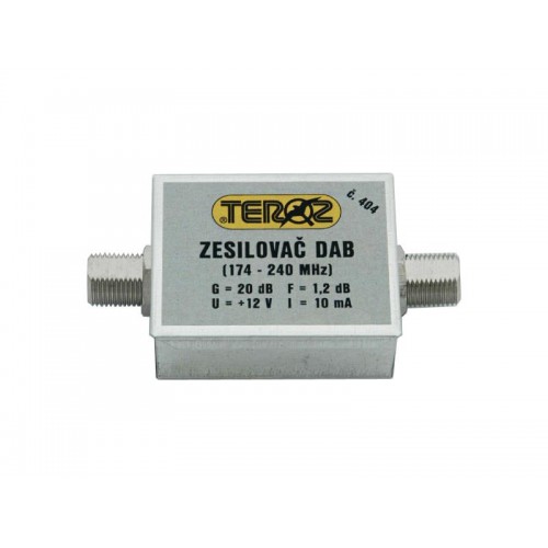 Antenos stiprintuvas Teroz 404X, DAB, G20dB, F1,2dB, U98dBμV