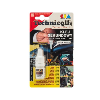 Sekundžių klijai 5g Technicoll-Pagrindinis