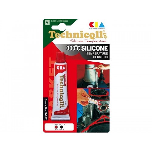 Aukštos temperatūros silikonas 20 ml raudonos