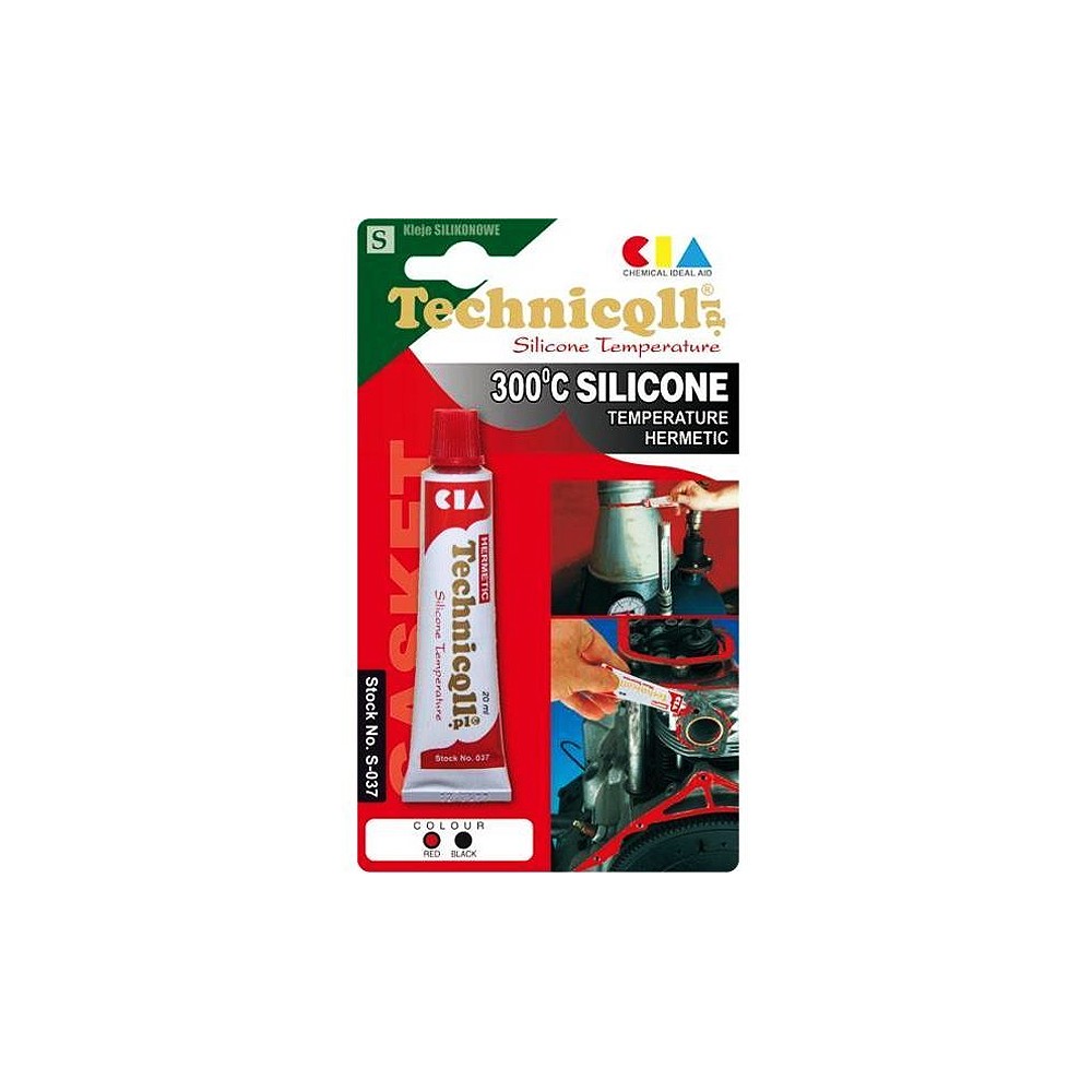 Aukštos temperatūros silikonas 20 ml raudonos