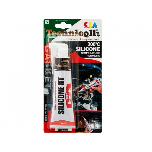 Aukštos temperatūros silikonas 70 ml raudonos
