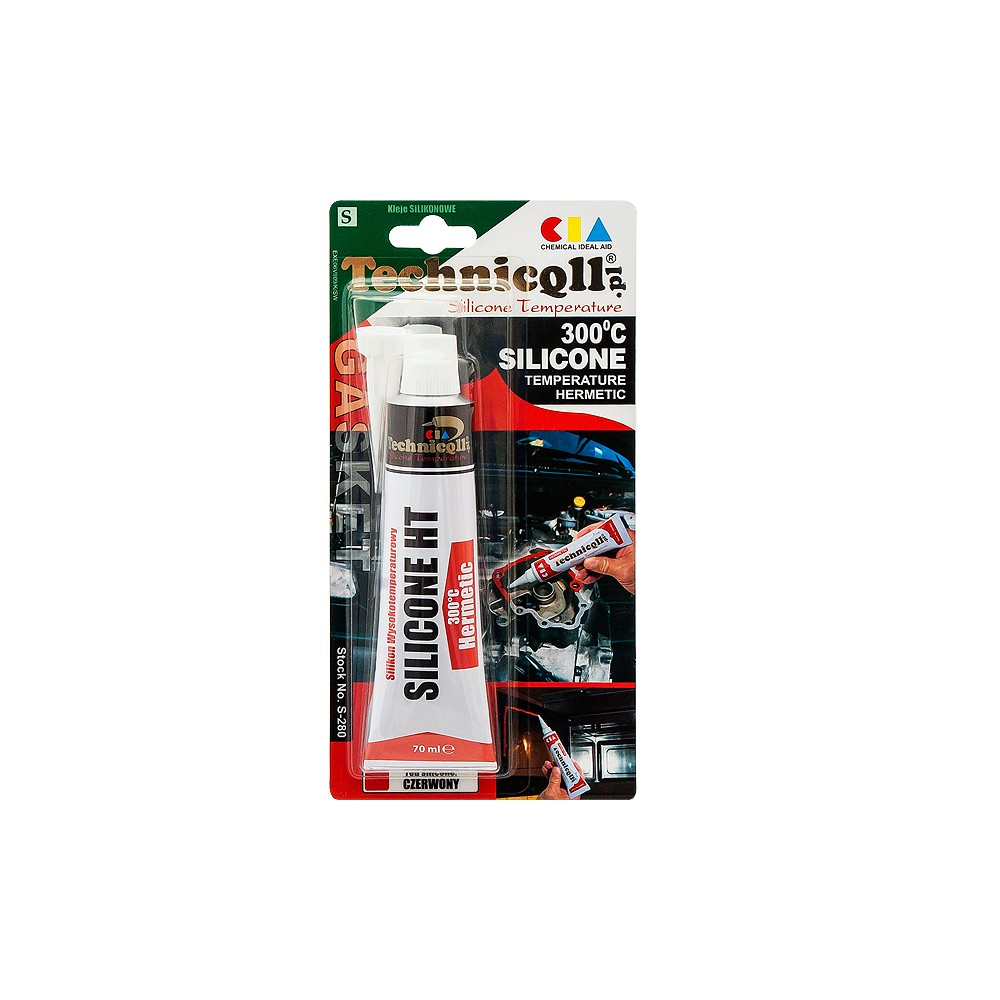 Aukštos temperatūros silikonas 70 ml raudonos