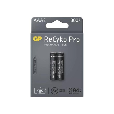 AAA (R03) įkraunama 1,2 V/800 mAh baterija GP Recyko Pro