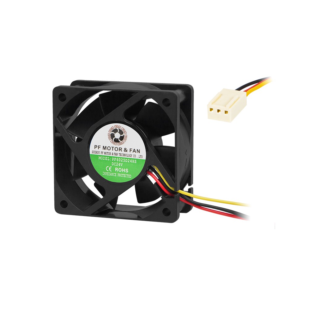 Ventiliatorius 60x25mm 24V slydimo. 3-kabelis.-Ventiliatoriai Ventiliatorius 60x25mm 24V slydimo. 3-kabelis.-Ventiliatoriai