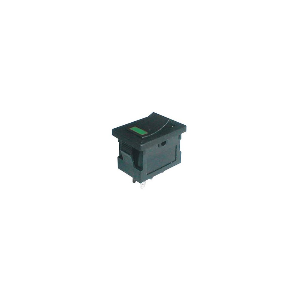 Klavišinis jungiklis 2pol./4pin ON-OFF 250V/3A (žalias šviesos Klavišinis jungiklis 2pol./4pin ON-OFF 250V/3A (žalias šviesos