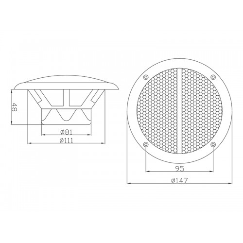 Lubinis garsiakalbis WS-150 135mm 50W/8ohm-Pagrindinis