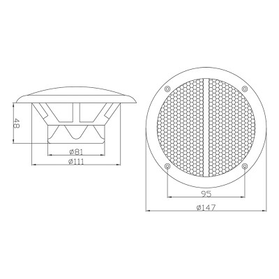 Lubinis garsiakalbis WS-150 135mm 50W/8ohm-Pagrindinis