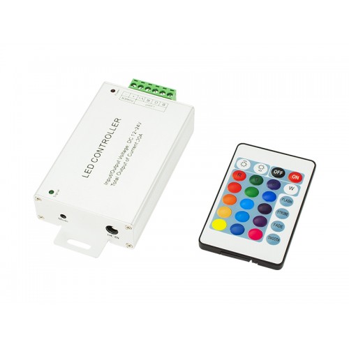 RGB LED juostų valdiklis 24-KEY pil.IR 30A-Pagrindinis