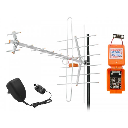 Kryptinė TV antena DVB-T MUX1238 act/H+V-Pagrindinis
