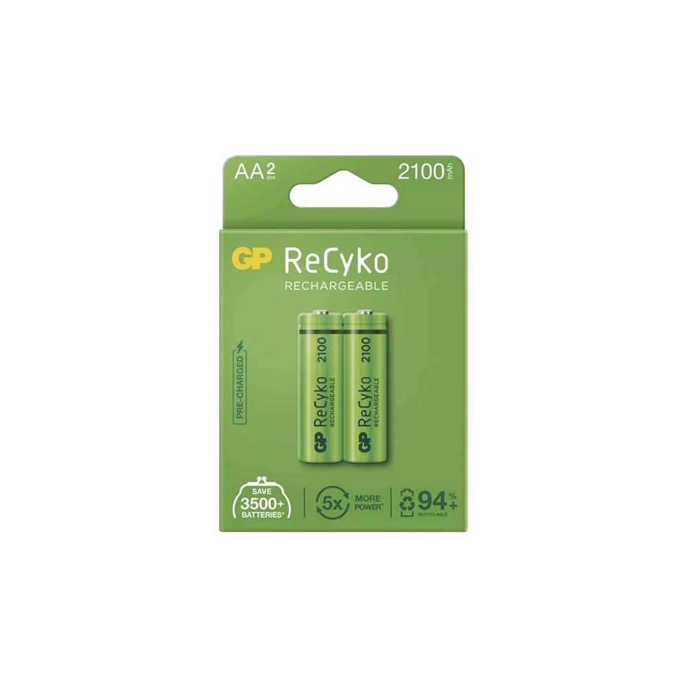 AA (R6) įkraunama 1,2 V/2100 mAh baterija GP Recyko